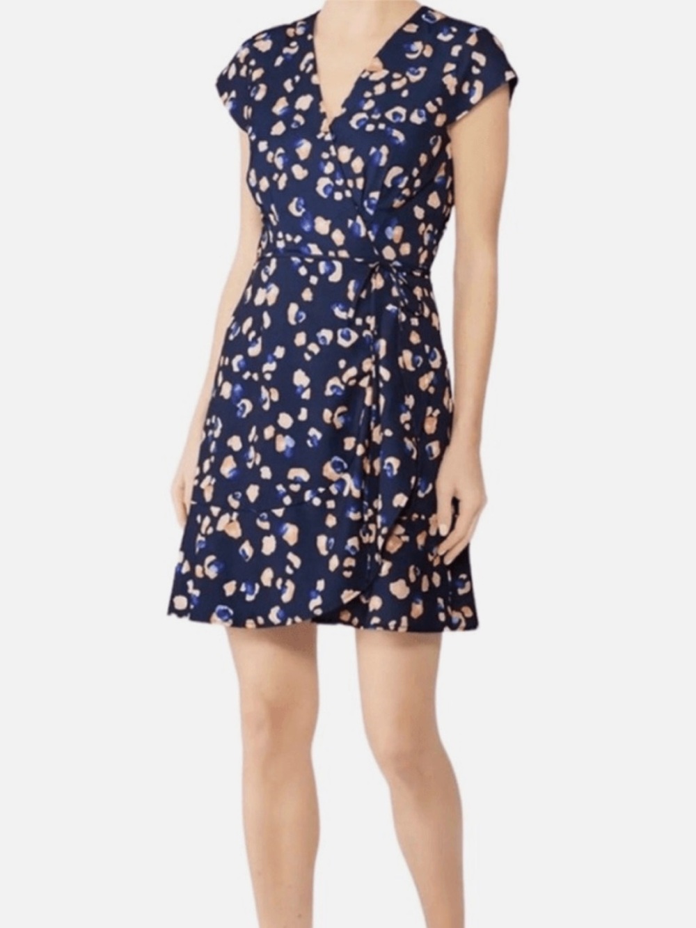 HUTCH Clara Leopard Print Wrap Dress Size 2X